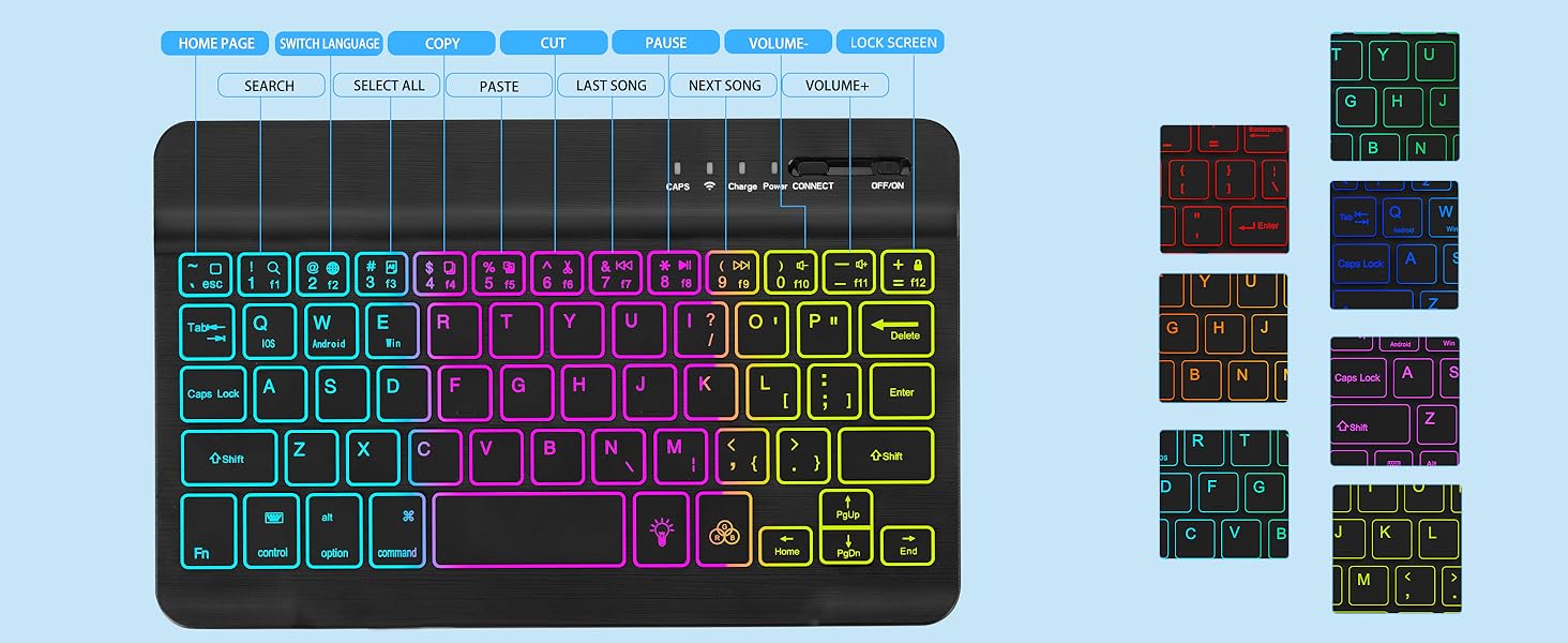 fire HD 8 tablet cover keyboard