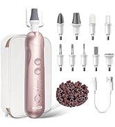Manicure Pedicure Kit with Case, Professional Nail Grinder for Senior Thick Toenail, Cordless Ele...