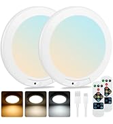 maylit 2 Pack Rechargeable Ceiling Lights, Motion Sensor Lights No Wiring, Wireless Closet Lights...