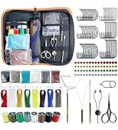 FREE FISHER Fly Tying Kit Material Tools Kit Bobbin Fly Hooks Scissors Fly Beads Threader Needle ...