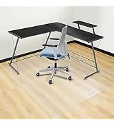Clear Chair Mat for Hard Floors, QQpony 63"x51" Large Chair Mat, Office Chair Mat for Hardwood Fl...