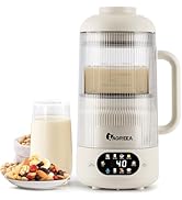 IAGREEA Nut Milk Maker Machine, Beige, 10 in 1 Noise Reducing Soy Milk Maker with 8 Blades, 35oz,...