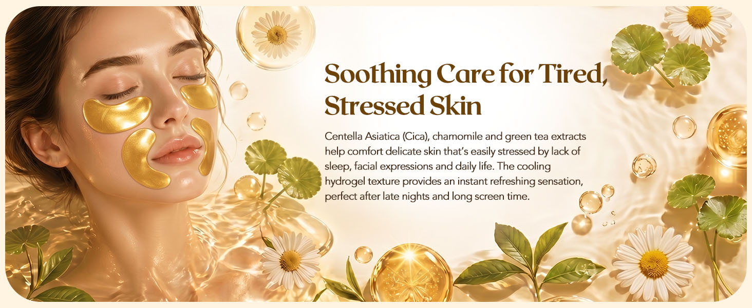 Centella Asiatica (Cica), chamomile and green tea extracts help comfort delicate skin