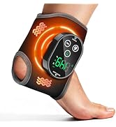 Cordless Ankle Heating Pad for Pain Relief, Foot and Ankle Massage for Circulation, Rechargeable ...