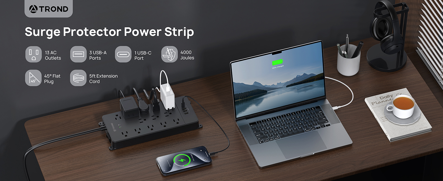 TROND Surge Protector Power Strip