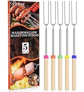 Briout Marshmallow Roasting Sticks - Smores Stick for Fire Pit - Hot Dog Campfire Skewers Marshma...