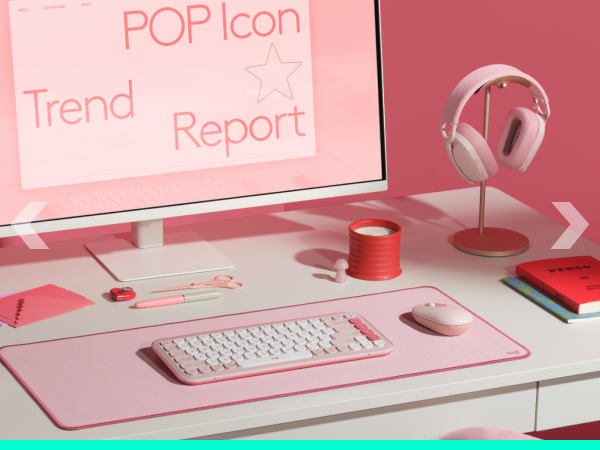 Logitech POP ICON COMBO Wireless Bluetooth Programmable Keyboard and Mouse Bundle