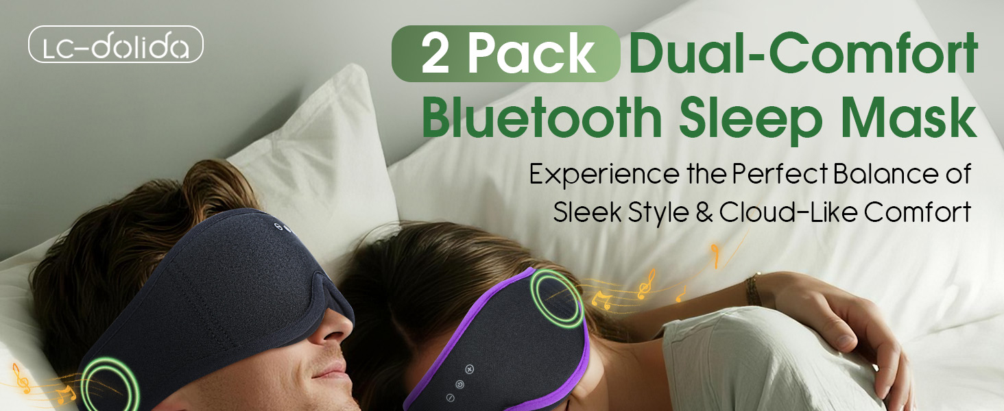 blutooth sleep mask 2 pack
