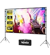 Upgraded Projector Screen with Stand Portable Projection Screen lejiada 16:9 4K HD Projections Mo...