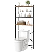 HOOBRO Over The Toilet Storage, 4-Tier Over Toilet Bathroom Organizer, Freestanding Above Toilet ...
