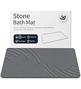 ZIKIBL Stone Bath Mat Diatomaceous Earth Bath Mat Super Absorbent Diatomite Stone Bath Mats for B...