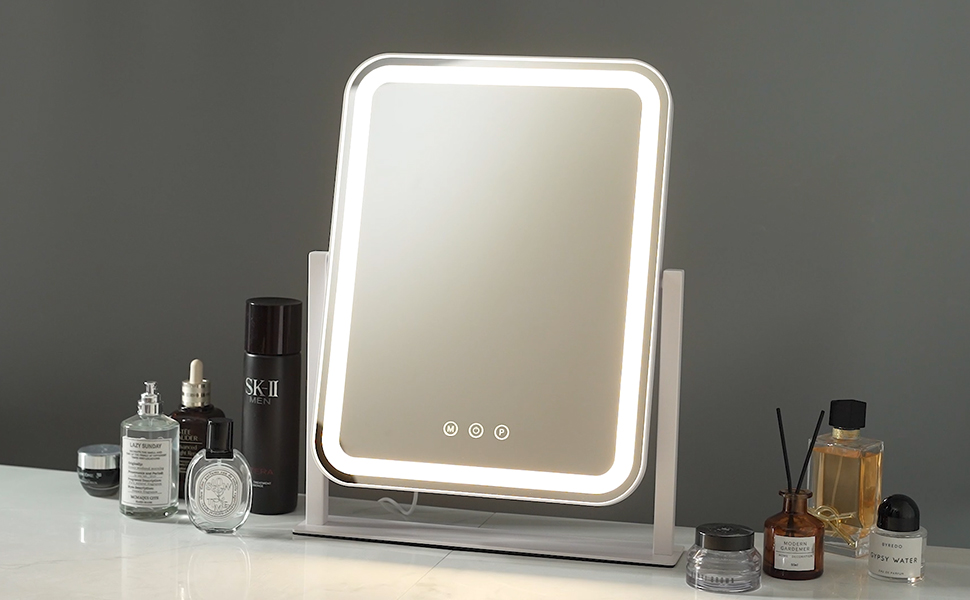 tabletop vanity mirror with lights