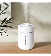 Portable Mini Humidifier, 180ml USB Cool Mist Small Humidifiers for Bedroom, Personal Desktop Hum...