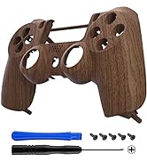 eXtremeRate Brown Wood Grain Patterned Custom Faceplate Cover, Replacement Front Housing Shell Ca...