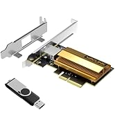WAVLINK 10G PCIe Network Card, 10GB Base-T Ethernet Adapter with AQC113 Controller, 10000/5000/25...