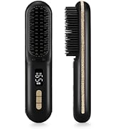 Cordless Hair Straightener Brush, Go Brush Pro, Portable Crystal Diamond Bling Mini Straightening...
