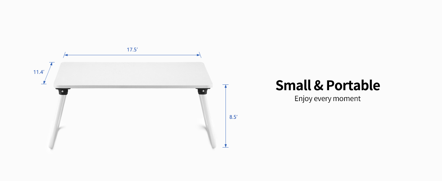 Ruxury Folding Lap Desk Laptop Stand Bed Desk Table Tray
