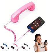 Retro Phone Handset, Retro Phone Handset for Phone, Type-C Retro Telephone Wired Handsets Style L...