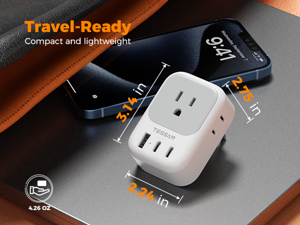 tessan european travel plug adapter