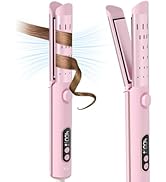 Novus Airflow Styler Curling Iron, Ceramic Flat Iron Hair Straightener and Curler 2 in 1, Profess...
