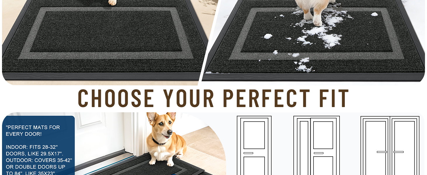 OLANLY Front Door Mat Outdoor Entrance