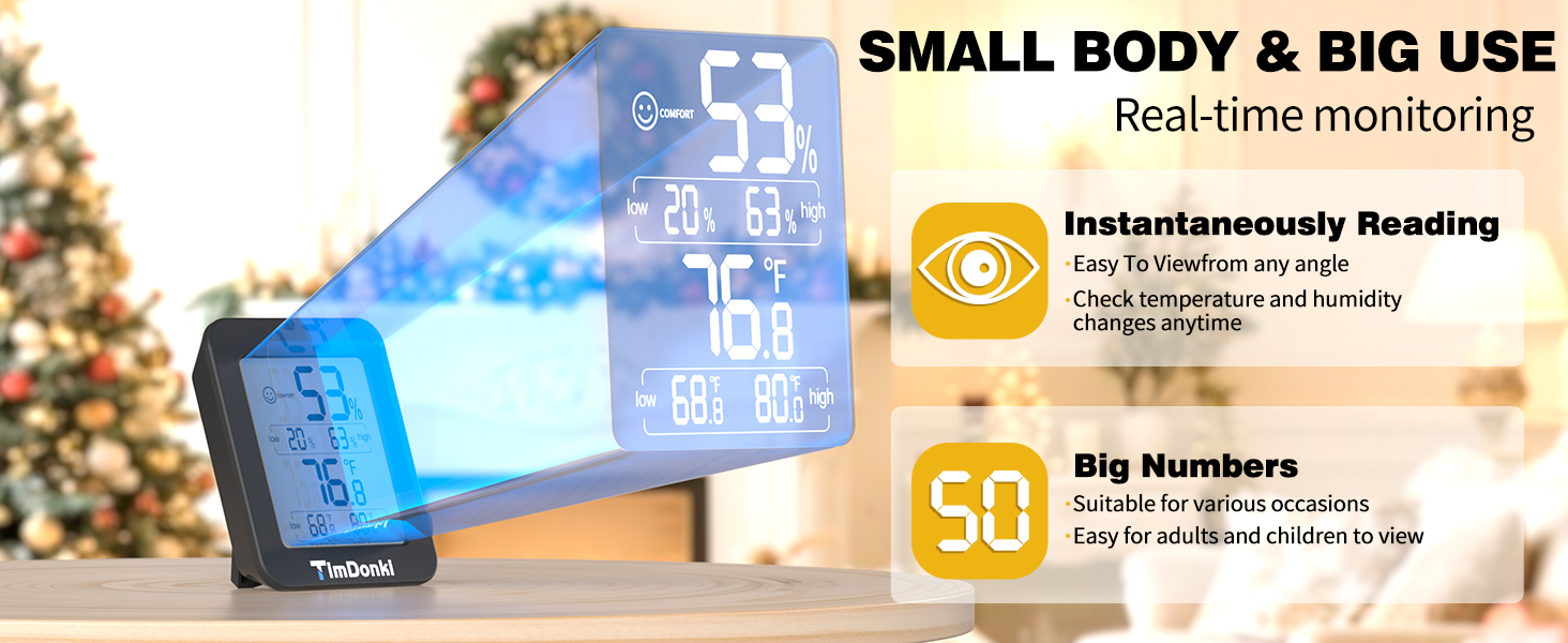 temperature and humidity monitor indoor thermometer