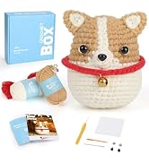Crochet Box Crochet Kit for Beginner, Dog and Owl Learn How to Crochet Stuffed Animals Gift for A...