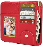 Peisicne Visor Organizer, Red Sunglass Holder For Car, Sunvisor Organizers with Multiple Pockets ...