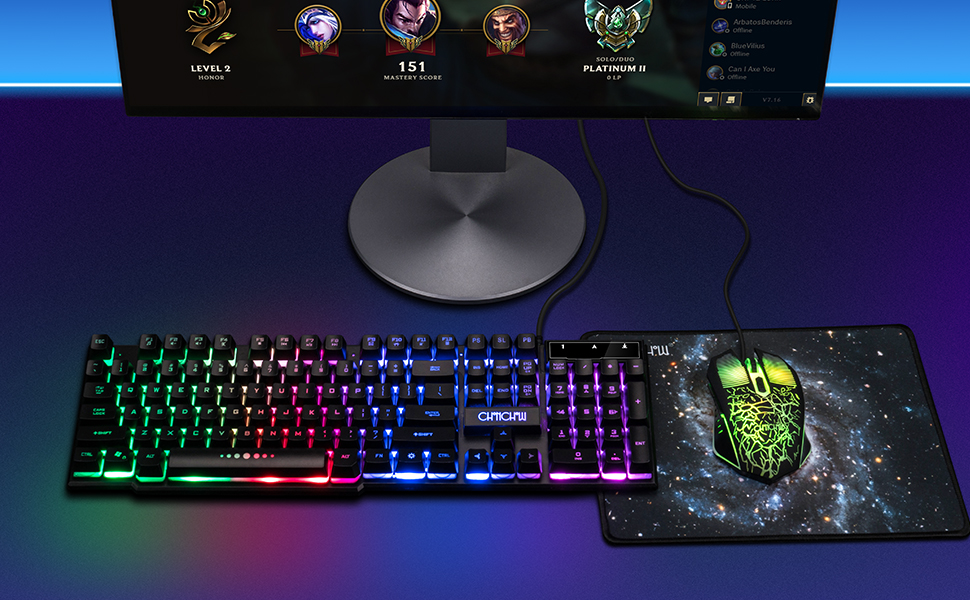 Gaming LED Wired Keyboard and Mouse Combo