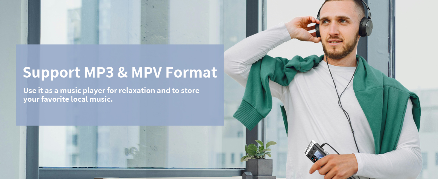 Digital Voice Recorder support MP3 & MPV format