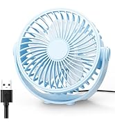 Edvision USB Desk Fan, 5 Inch Mini Portable Fan, 3 Speeds Strong Airflow Personal Desktop Fan, De...