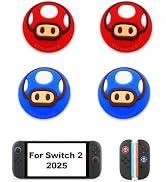 Thumb Grips Caps for Nintendo Switch 2 (2025), 4 Pcs Silicone Switch 2 Joystick Caps Soft Joy Con...