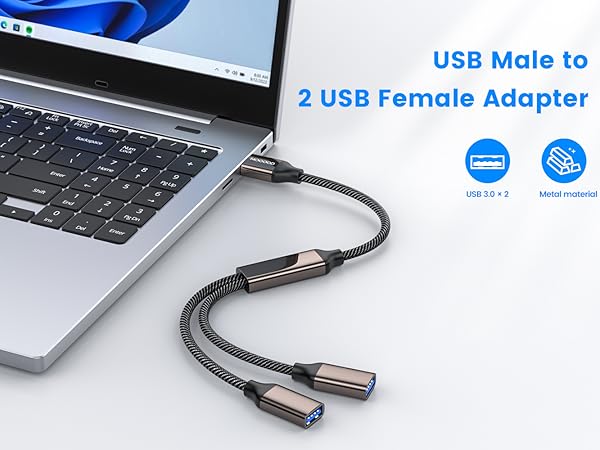 USB Splitter 1 in 2 Out