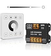 RGBZONE RF Wireless LED Touch Panel Reomte with Iron Shell Controller, Wall- Mounted Touch Panel ...