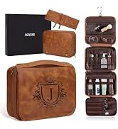 Aganmi Personalized 3-in-1 Hanging Toiletry Bag Fathers Day Birthday Gifts for Men Dad Husband, C...