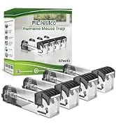 Filpestco Set of 4 Humane, Catch and Release, Reusable, Tunnel Motel Mouse and Rat Trap for Indoo...