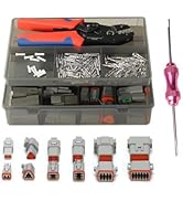 212Pcs 12 Kits DT Connector with Crimping Tool &amp; Terminal Removal Tool for Deutsch Connector Kit,...