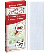 LULUCATCH Window Fly Traps, 36 Pack Fruit Fly Traps for Indoors, Gnat Traps Bug Catcher, Non-Toxi...
