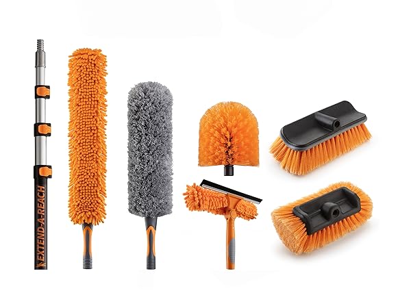 High Reach Telescoping Duster Kit and Vinyl Siding Brushes