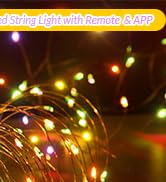 Ariceleo Fairy Lights 32.8 ft USB Powered RGB String Lights with Remote &amp; APP Control, 8 Modes, W...