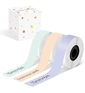 D30 Continuous Labels, Long Label Tape for D30 D32 D10 D35 Q30 Label Maker, Black on Green, Orang...