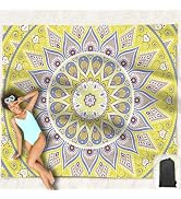 Hiwoss Beach Blanket Waterproof Sandproof Oversized 95”x 80”,Sand Free Beach Mat with Corner Pock...