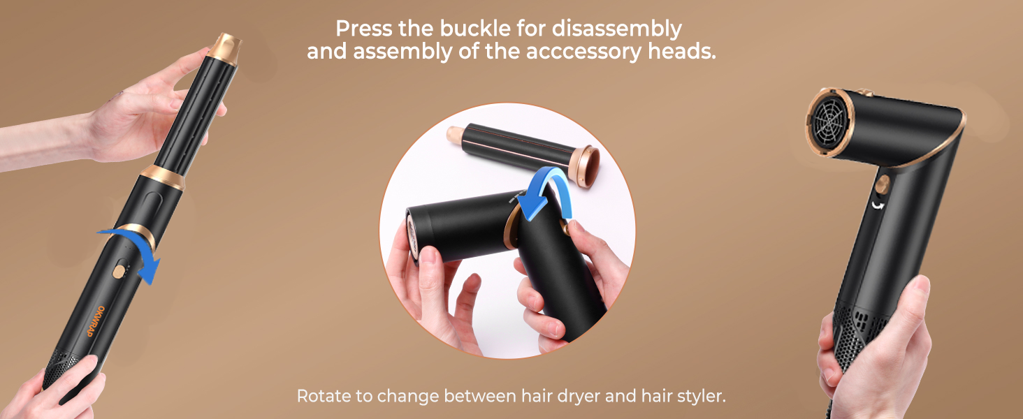 Detachable blow dryer brush