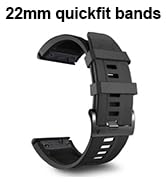 ZPJPPLX 22mm Quick-Fit Silicone Band for Garmin Fenix 7 Pro/7/6 Pro/6/5 Plus/5, Sports Replacemen...