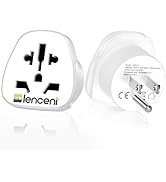 World to US Plug Adapter, [2 Packs] LENCENT European EU Europe / UK / Australia / China / Italy t...