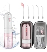 KOOVON Water Dental Flosser for Teeth Cleaning and Flossing with Travel Size Case – Rechargeable ...