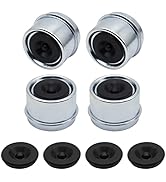 SUNCARACCL 1.98 inch Trailer Bearing Dust Caps, 4PCS Trailer Hub Grease Cap with 4 Rubber Plugs T...