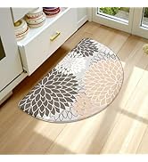 KIMODE Half Circle Kitchen Mats for Floor Cushioned Anti Fatigue,Semi Round Boho Kitchen Rug Non ...