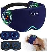 LC-dolida Bamboo Cotton Bluetooth Sleep Mask, 2 in 1 3D Soft Sleep Mask with Sleep Headphones, Sl...