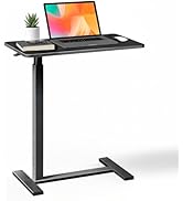 Mobile Standing Desk, Adjustable Height Desk with Hidden Casters, Portable Laptop Computer Table ...